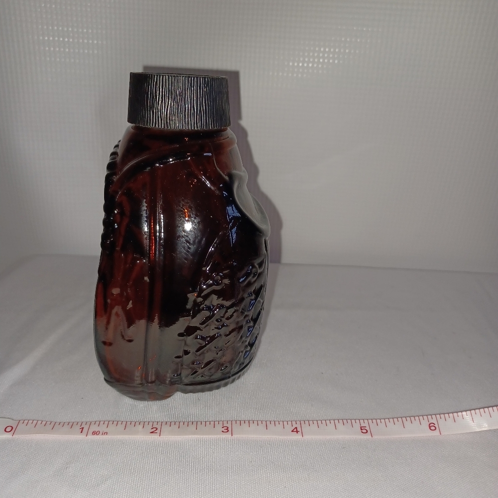 Avon Vintage Collectors Fielders Choice 70s Brown Glass Baseball Glove Decanter - Picture 2 of 6